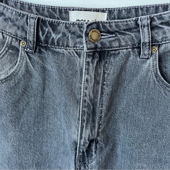 ROLLA’S Elle Super High Rise Relaxed fit Black Jeans in Comfort Smoke Size 26 - Picture 4 of 15